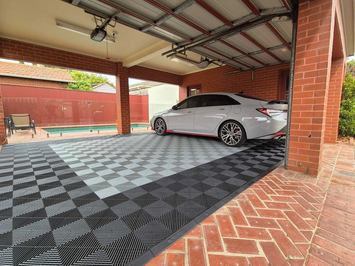 Garage Tile System X Tile Male Edge Tile - All Colours – Dream Garages Australia